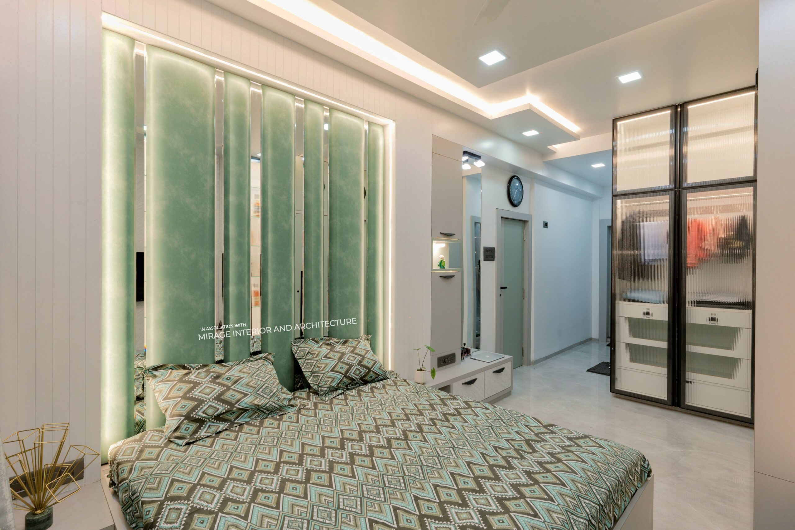 3BHK Bungalow Renovation - Interior Hues at Nagpur - 3bhk Interior Bungalow Master Bedroom Mirage Interior And Architecture Nagpur 2 MeP5NzW1ZgUGJaMn Scaled