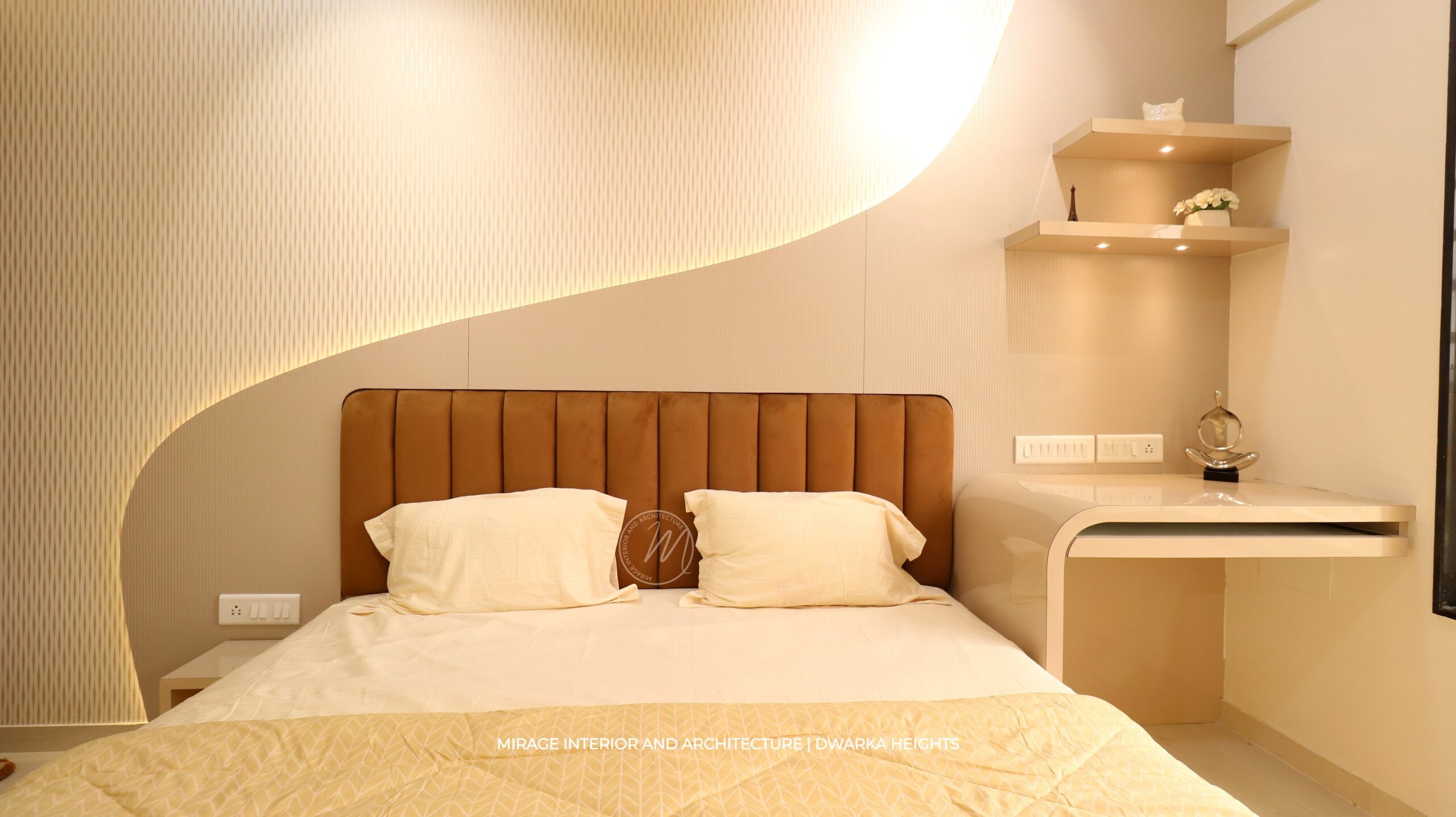 2BHK - New Neutral Beige Undertones Interior Pune Dwarka Master Bedroom Interior 2 Mirage Inteiror And Architecture M7VMN5GyPNt7WRw1 Scaled
