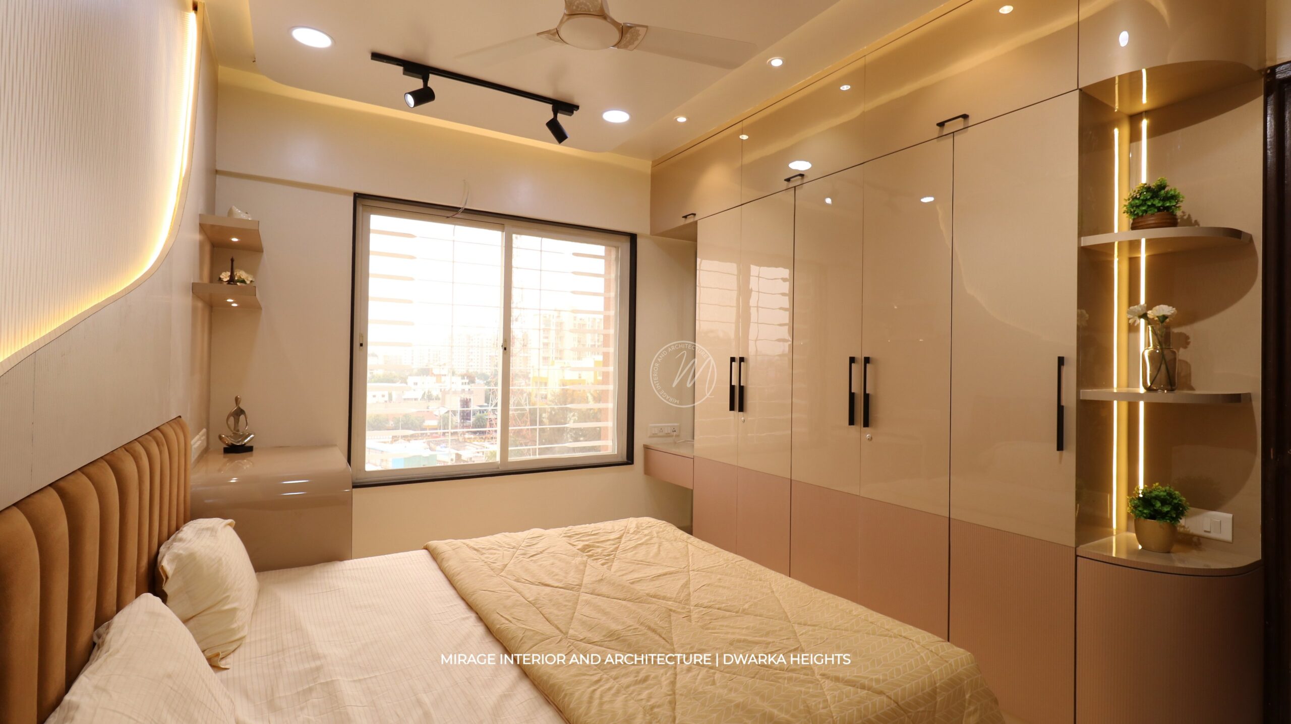 2BHK - New Neutral Beige Undertones Interior Pune Dwarka Master Bedroom Interior 3 Mirage Inteiror And Architecture AwvJeDweoJI9w8Px Scaled