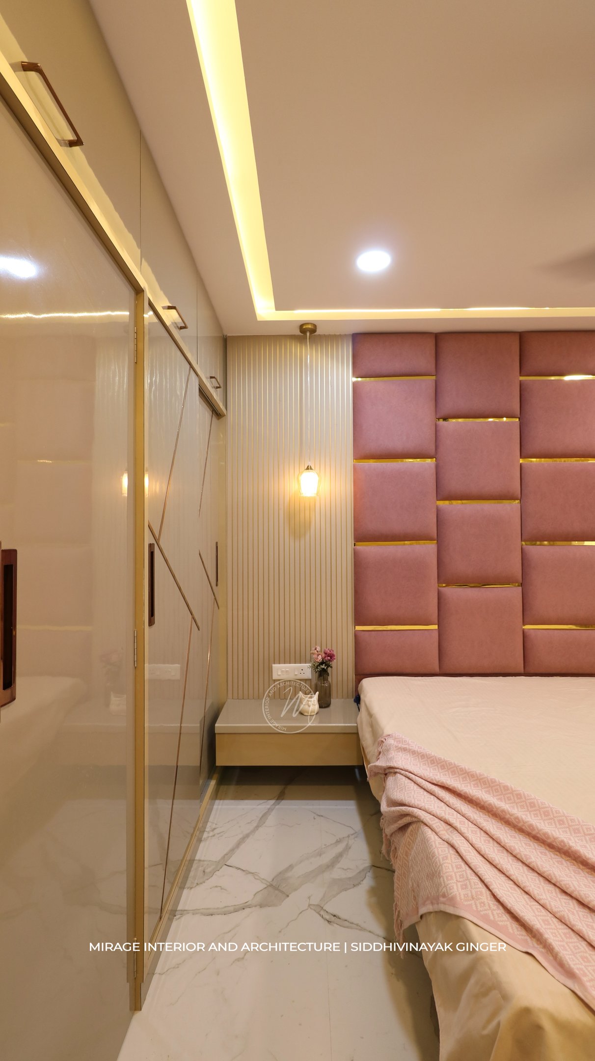 2BHK Luxury Bedrooms Interior Pune Master Bedroom 5 Ginger Mirage Interior And Architecture Pune YyvPyzrzj4C3y718